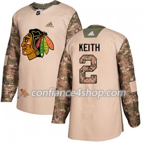 Adidas Maillot de Hockey Chicago Blackhawks Duncan Keith 2 2017-2018 Camo Veterans Day Practice Authentic - Homme
